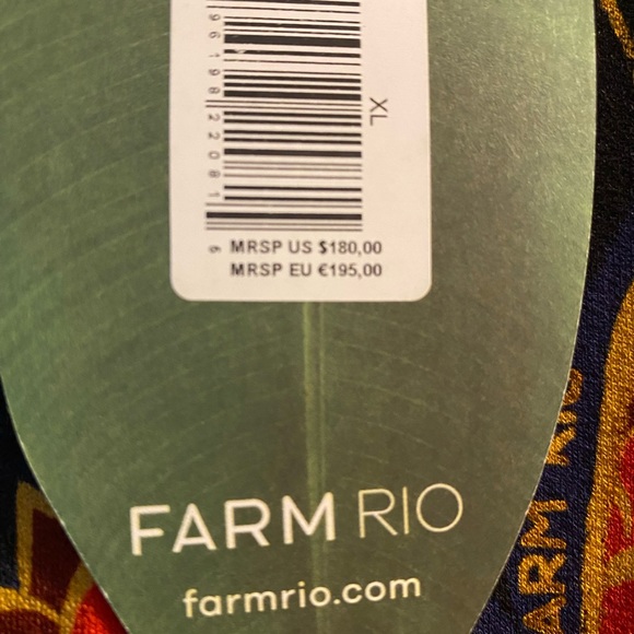 Farm Rio Black Vintage Garden Long Sleeve Midi-Dress (Size XL/NWT) - Picture 9 of 11